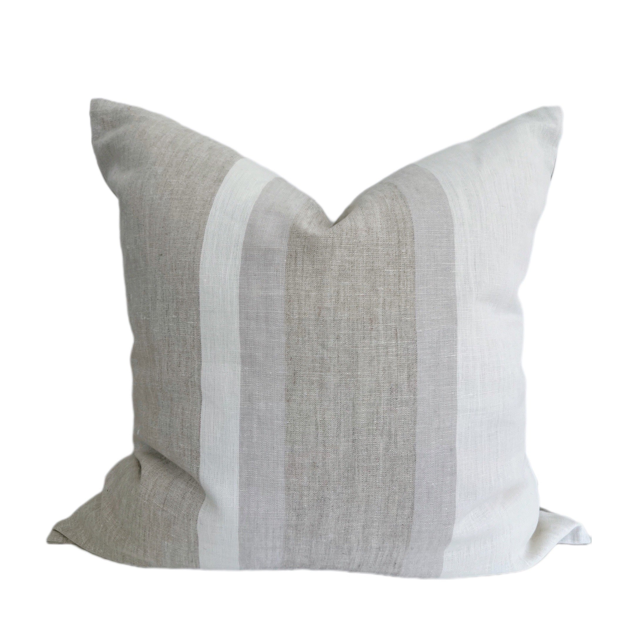 Striped linen hot sale pillow