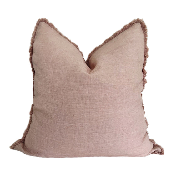 Pastel Rose Linen Pillow