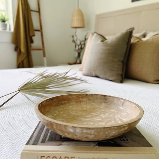 Wooden Coffee Table Bowl