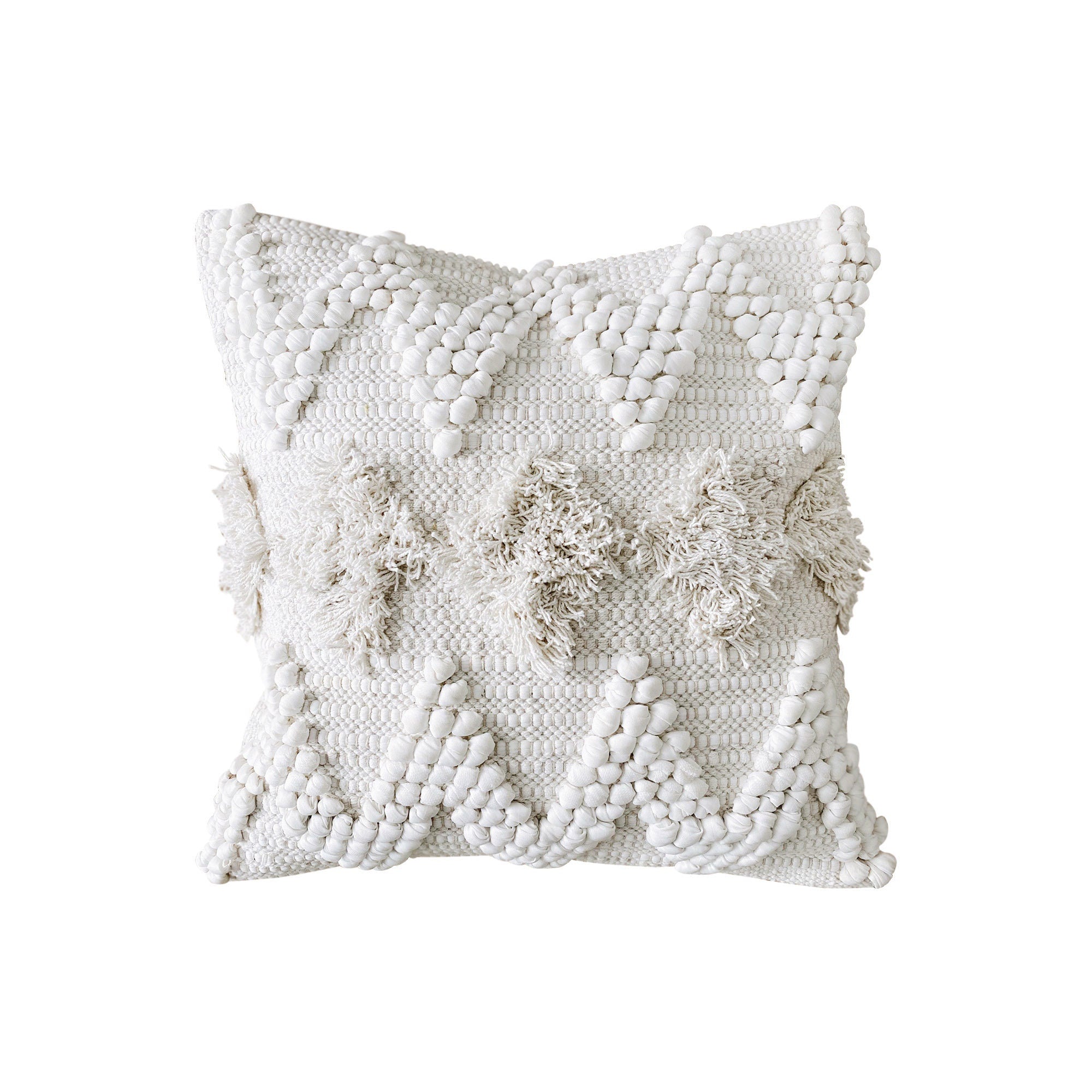 White 20x20 shop pillow cover